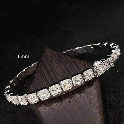Diamond bracelet 7mm rock candy style hip hop