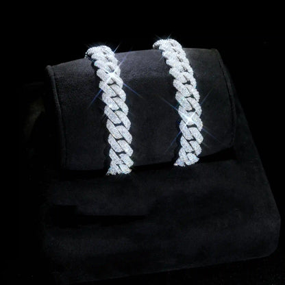 925S & VVS MOISSANITE 10MM CUBAN BRACELET