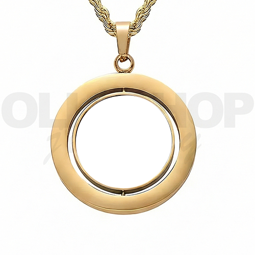 Double-Sided Rotating Photo Necklace