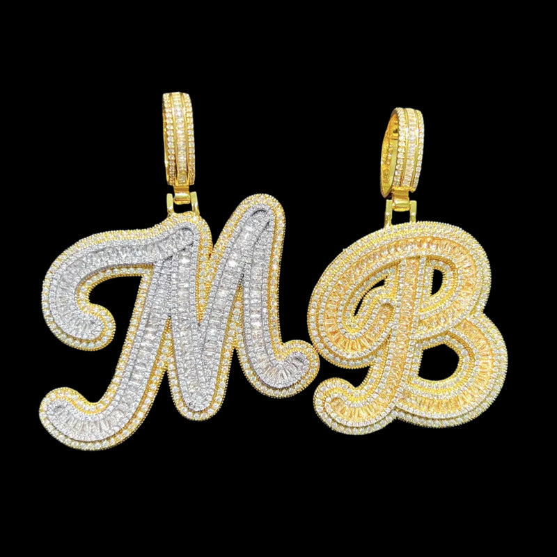 A - F Alphabet Pendant - 65mm
