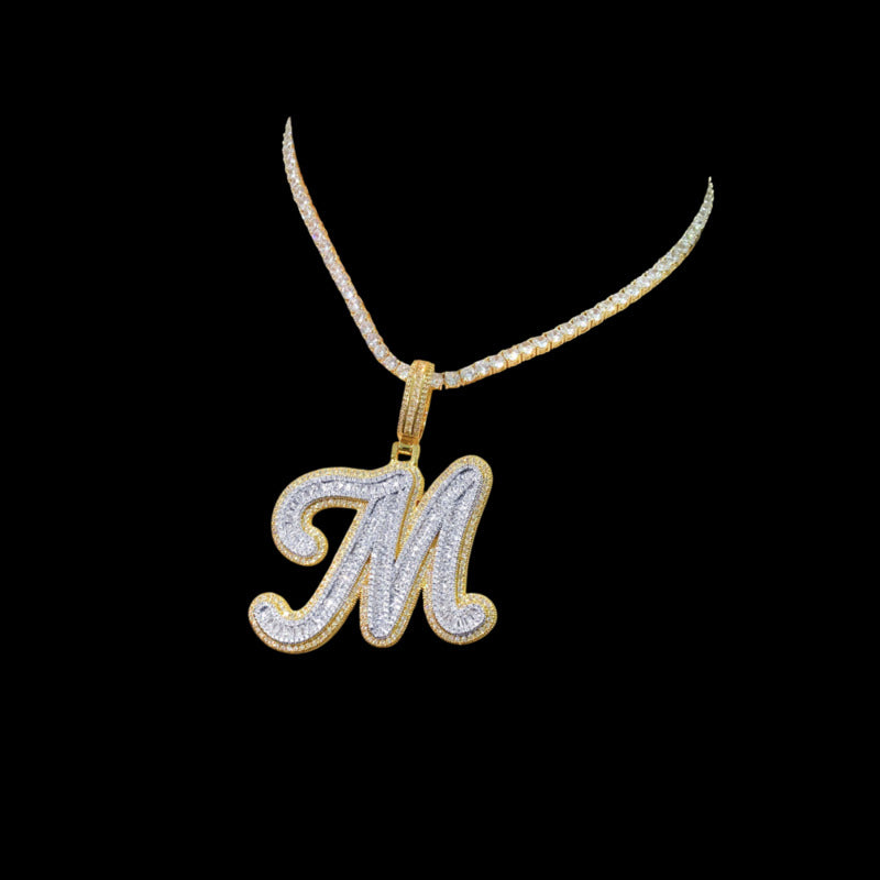 A - F Alphabet Pendant - 65mm