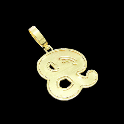 A - F Alphabet Pendant - 65mm
