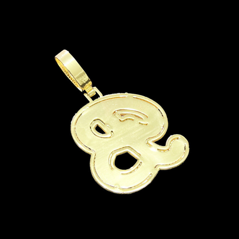 A - F Alphabet Pendant - 65mm