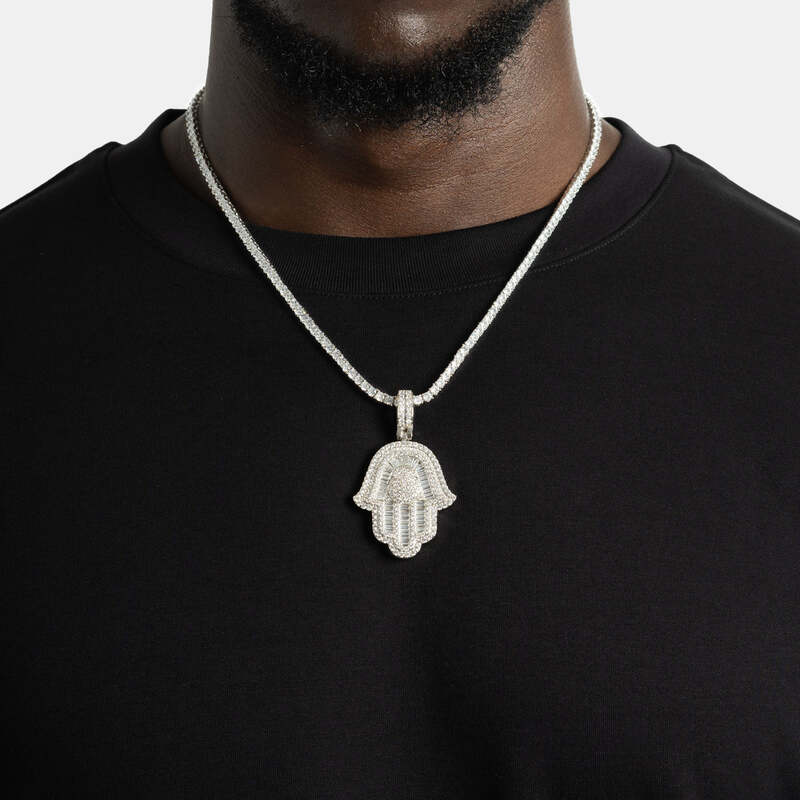 Baguette Hamsa Pendant