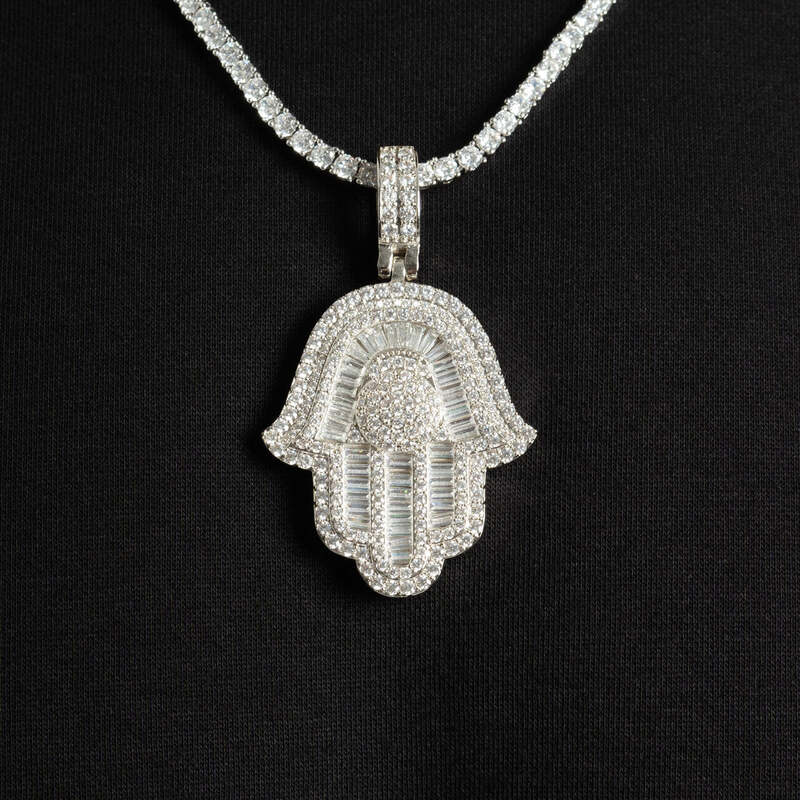 Baguette Hamsa Pendant