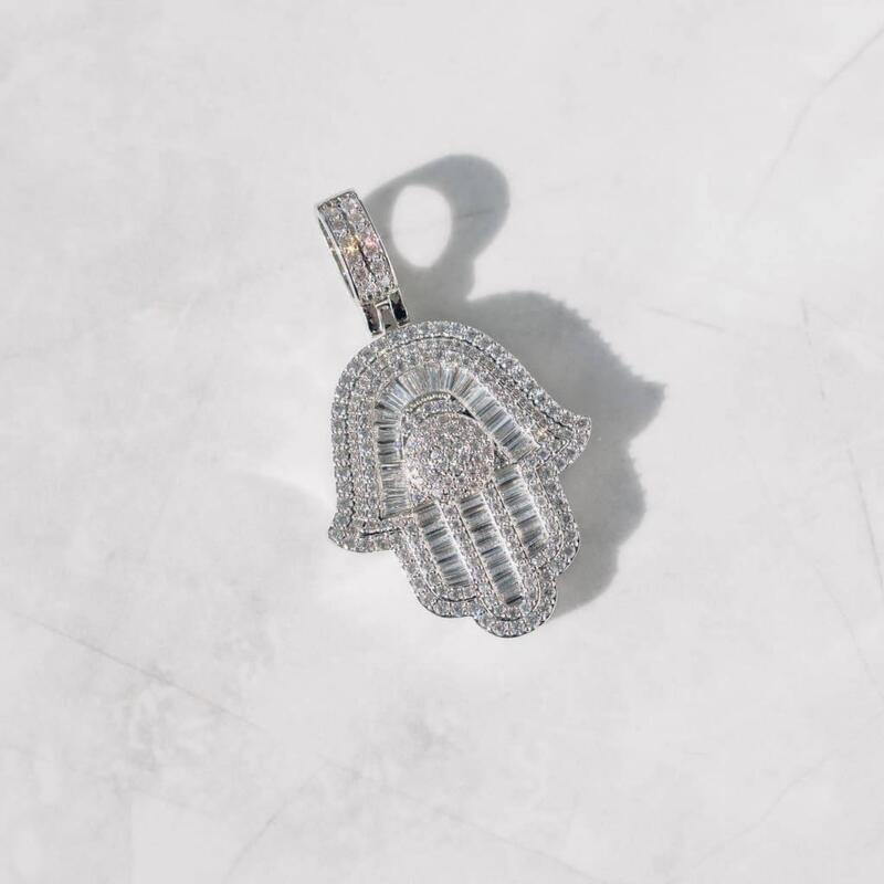 Baguette Hamsa Pendant