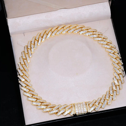 Recommended: Choose 20" Copper 18K Gold Chain with Flawless VVS Simulated Diamonds. Includes Dust Bag, Gift Box, Cloth, and Warranty.