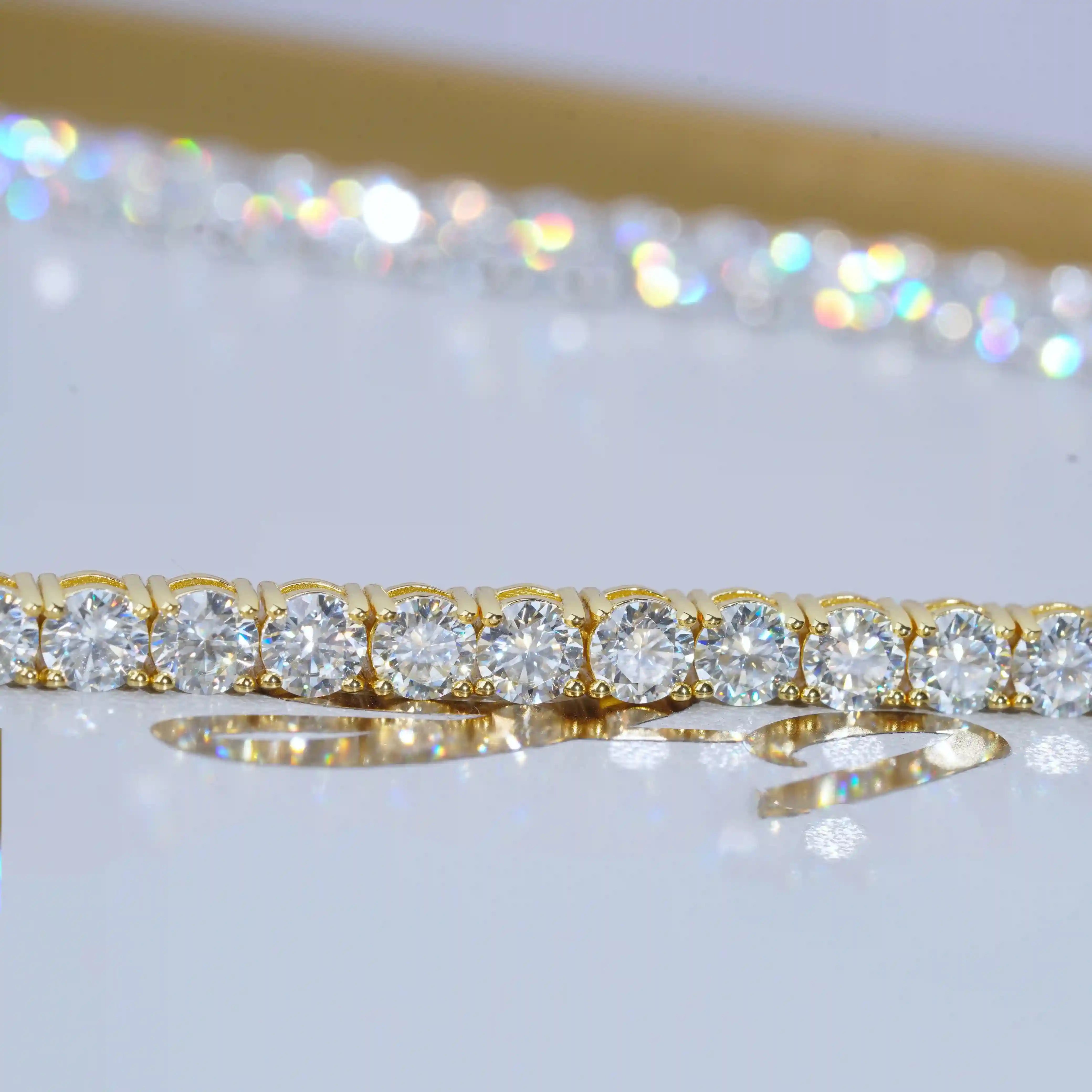 Bundle Prong Cuban-14mm & Tennis In Gold-5mm