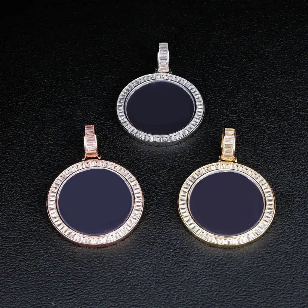 CUSTOM PICTURE ROUND T SQUARE PENDANTT