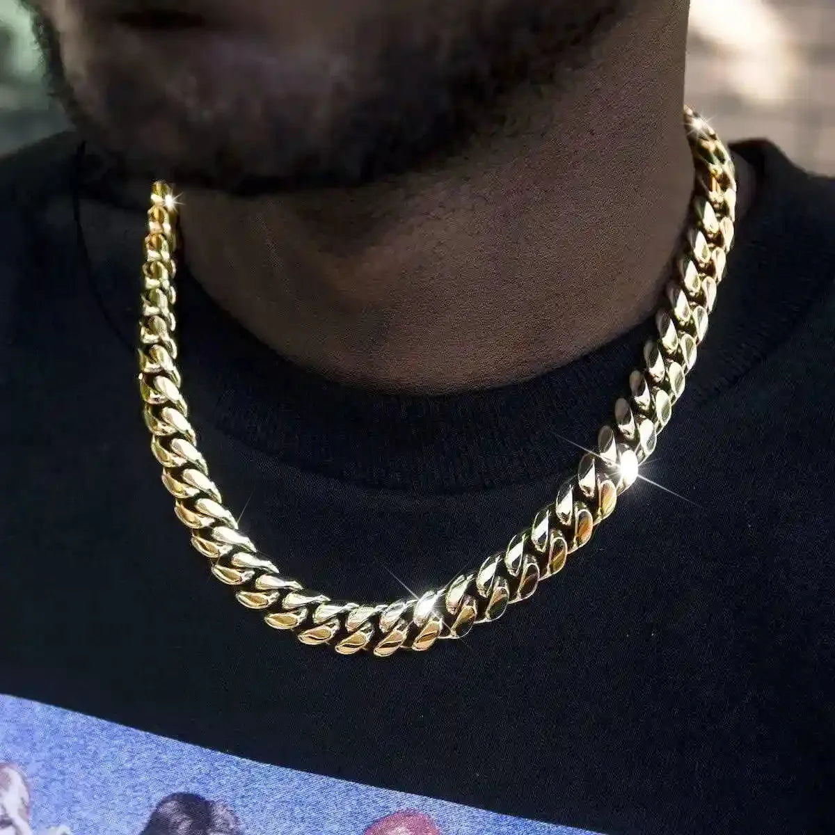 Cuban in Yellow Gold- 12mm