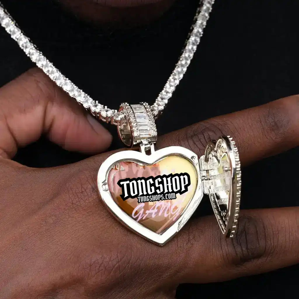 Custom 3D Picture Love Flip Pendant Style