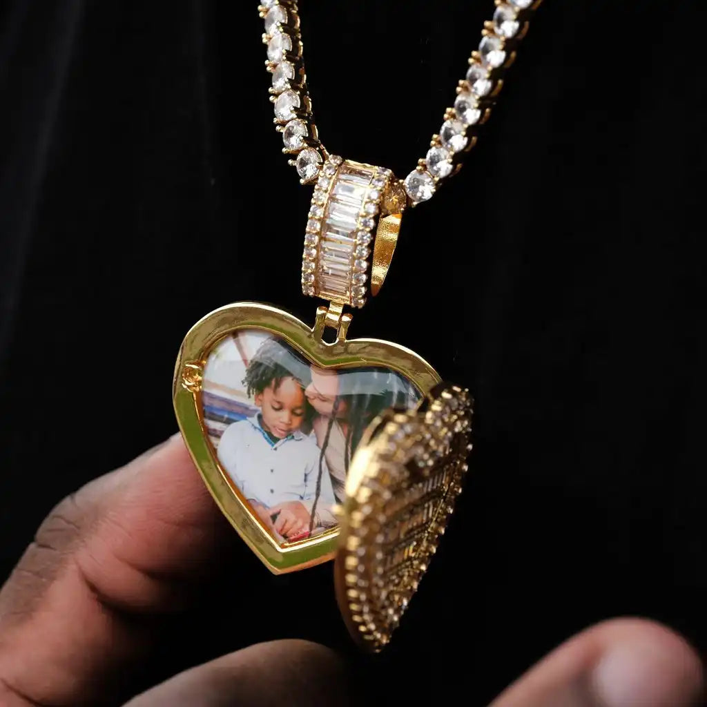 Custom 3D Picture Love Flip Pendant Style