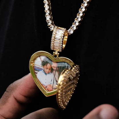 Custom 3D Picture Love Flip Pendant Style