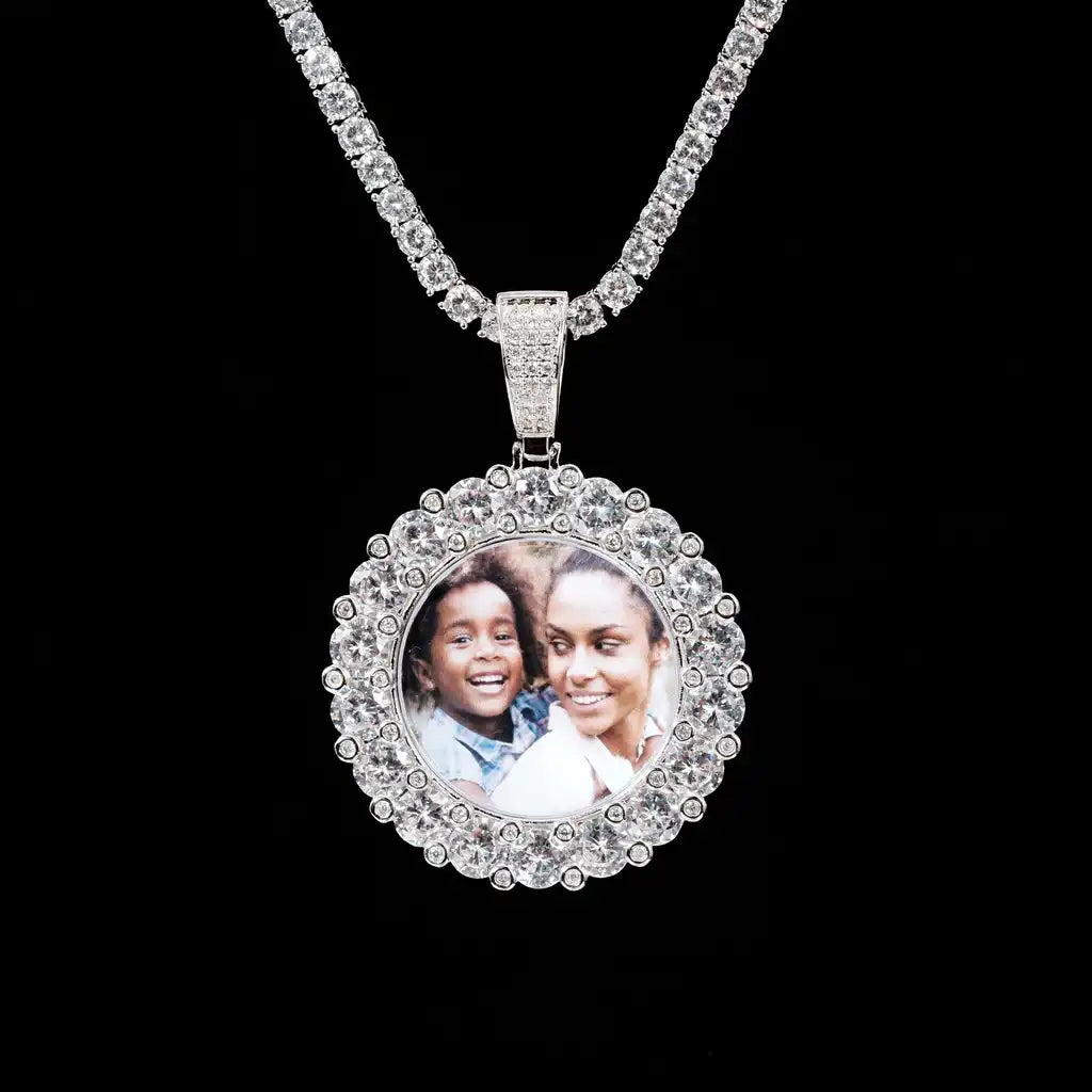 Custom 3D Picture Round Inlaid Pendant STYLE