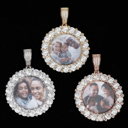 Custom 3D Picture Round Inlaid Pendant STYLE