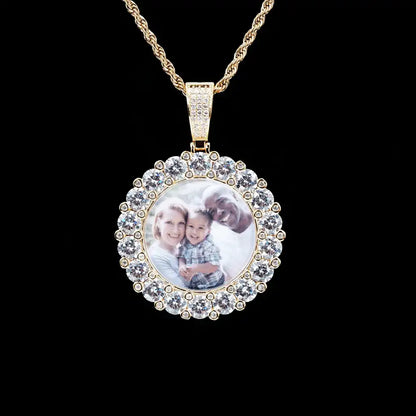 Custom 3D Picture Round Inlaid Pendant STYLE