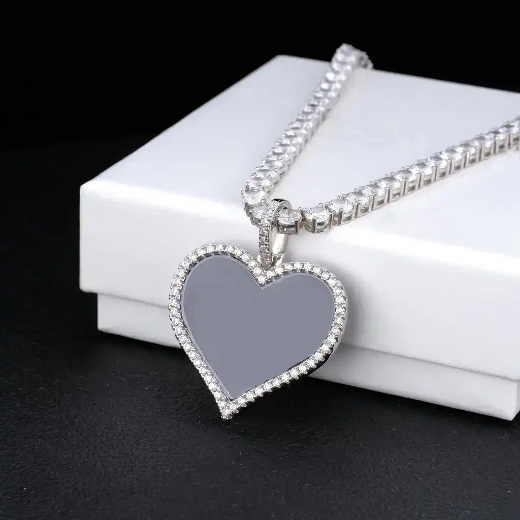 Custom Love Inlaid Picture Pendant Style