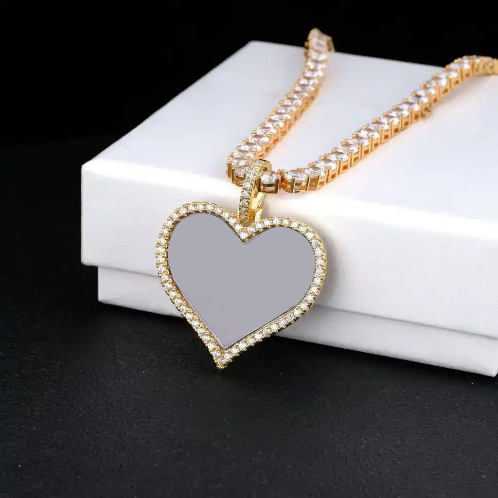 Custom Love Inlaid Picture Pendant Style
