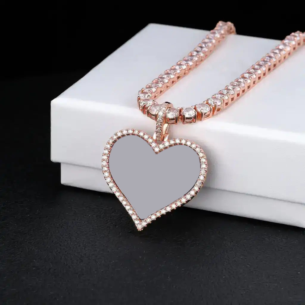 Custom Love Inlaid Picture Pendant Style