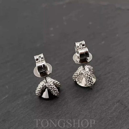 S925 VVS Moissanite Dragon Claw Earrings White Black