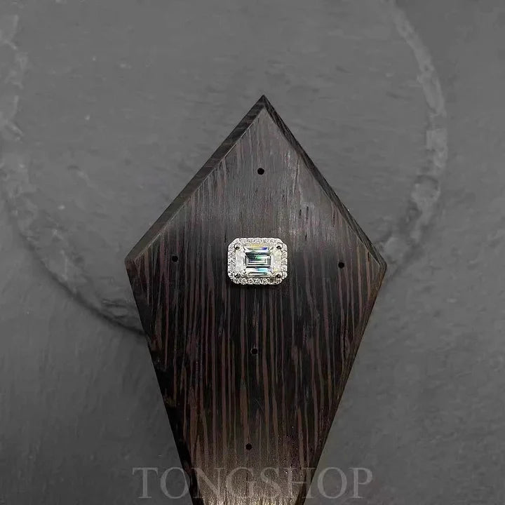 S925 VVS Moissanite T Square Earrings