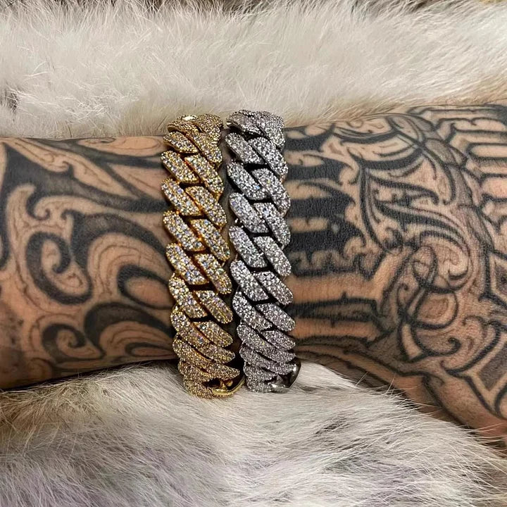 14MM Rhombus Cuban Full Diamond Bracelet