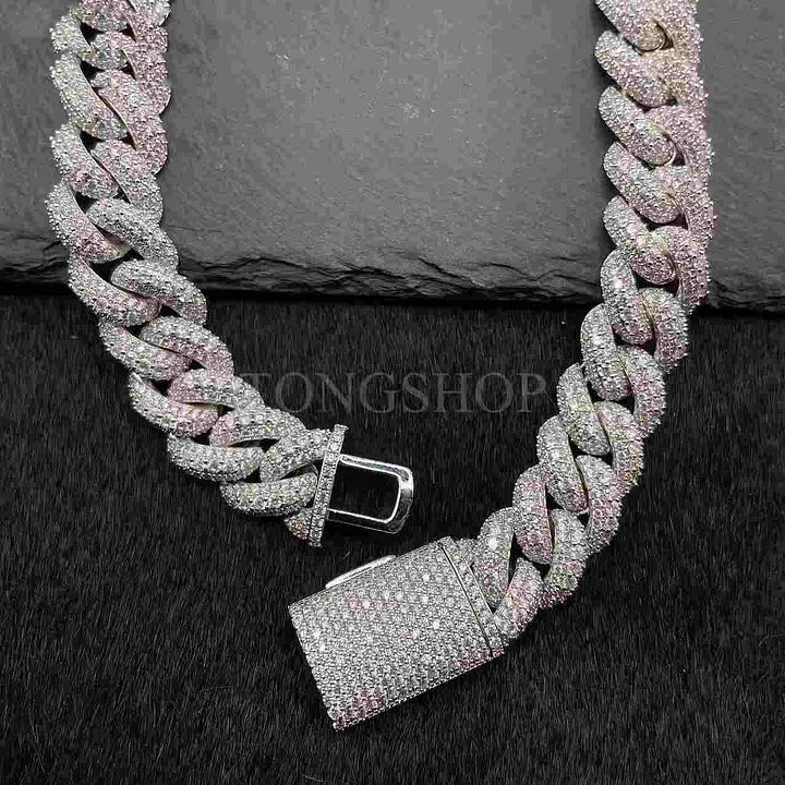 15MM Full Diamond Cuban Chain Bracelet