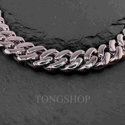 15MM Full Diamond Cuban Chain Bracelet