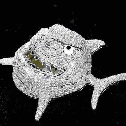 Small Version Of 6ix9ine’s Same Diamond-Encrusted Fat Shark Pendant