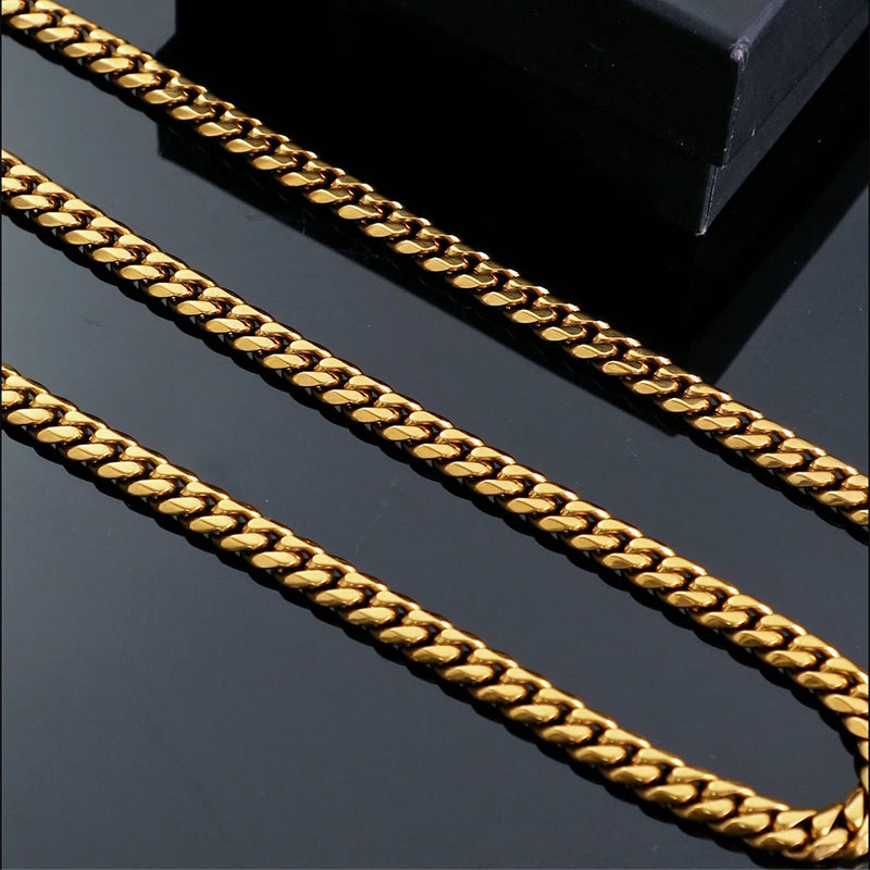6mm Diamond-Cut Cuban Chain in Gold