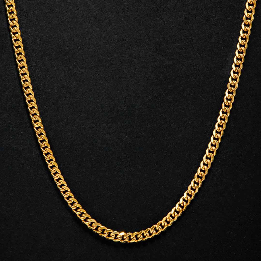 6mm Diamond-Cut Cuban Chain in Gold