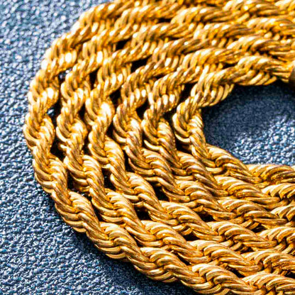 4mm Rope Chain in Gold