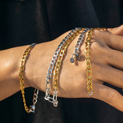 5mm Two-Tone Figaro Chain