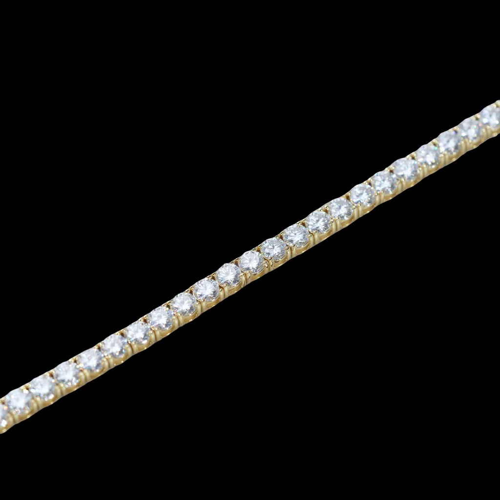 4MM 925S & VVS Moissanite Tennis Bracelet 18K Gold