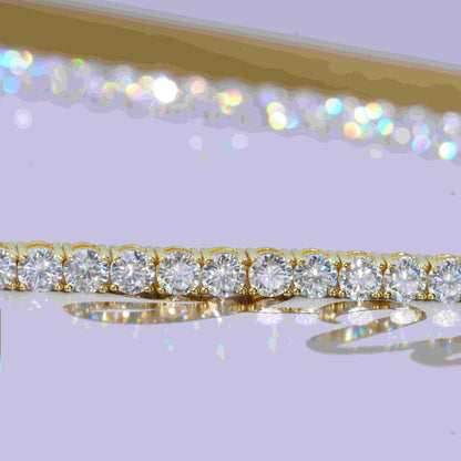 Bundle 2-Row Prong Cuban - 19mm & Tennis in Gold - 5mm