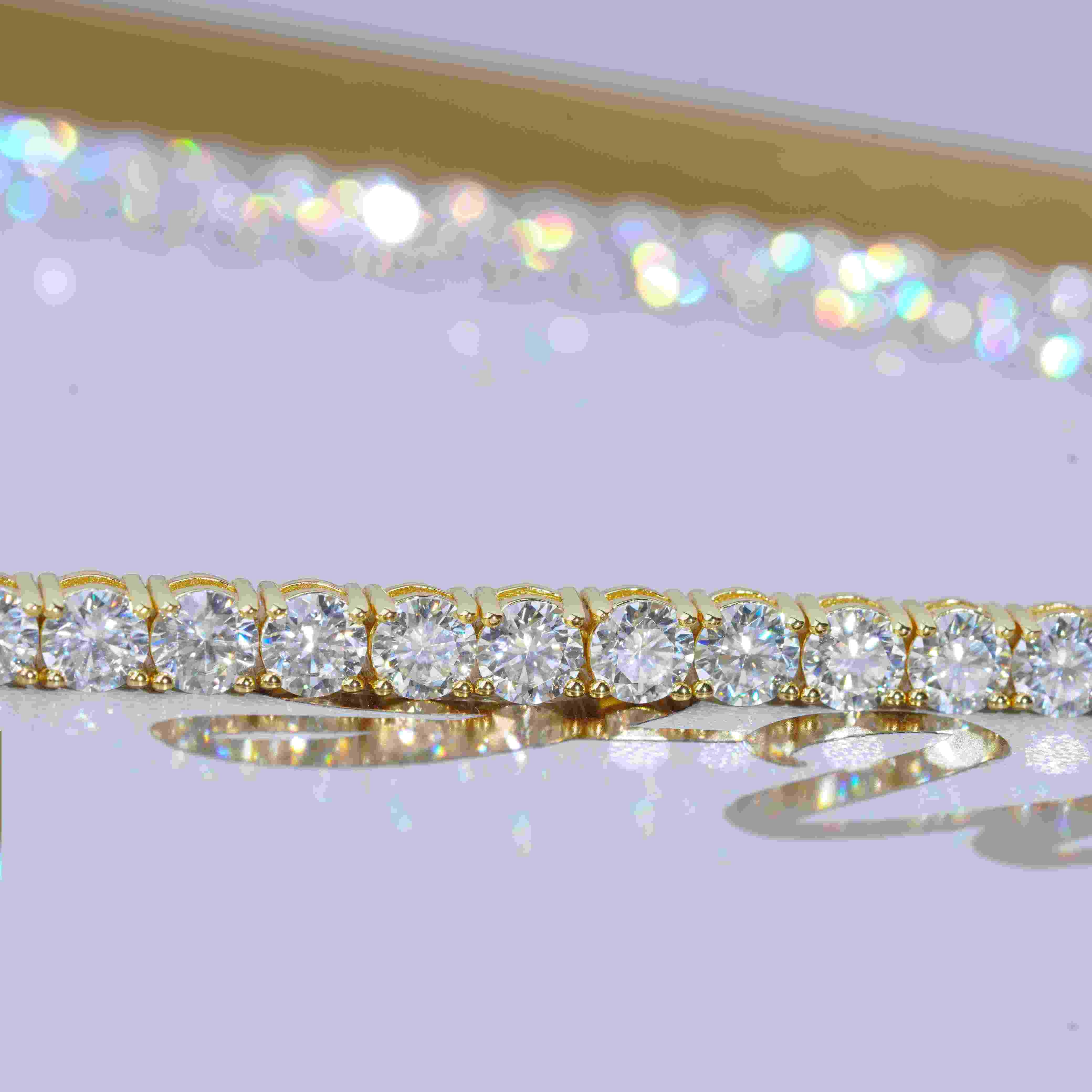 Bundle 2-Row Prong Cuban - 19mm & Tennis in Gold - 5mm