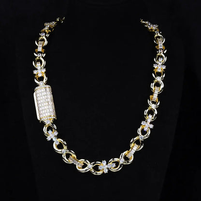 Iced Cross Link Chain - 14mm