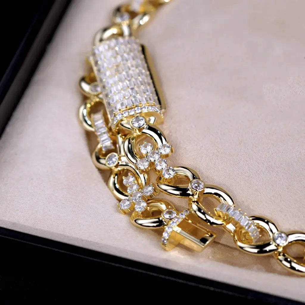 Iced Cross Link Chain - 14mm