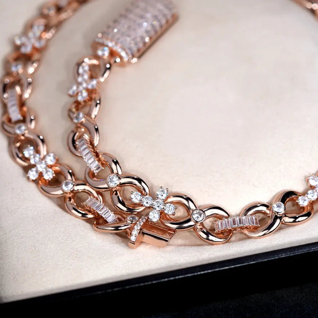 Iced Cross Link Chain - 14mm