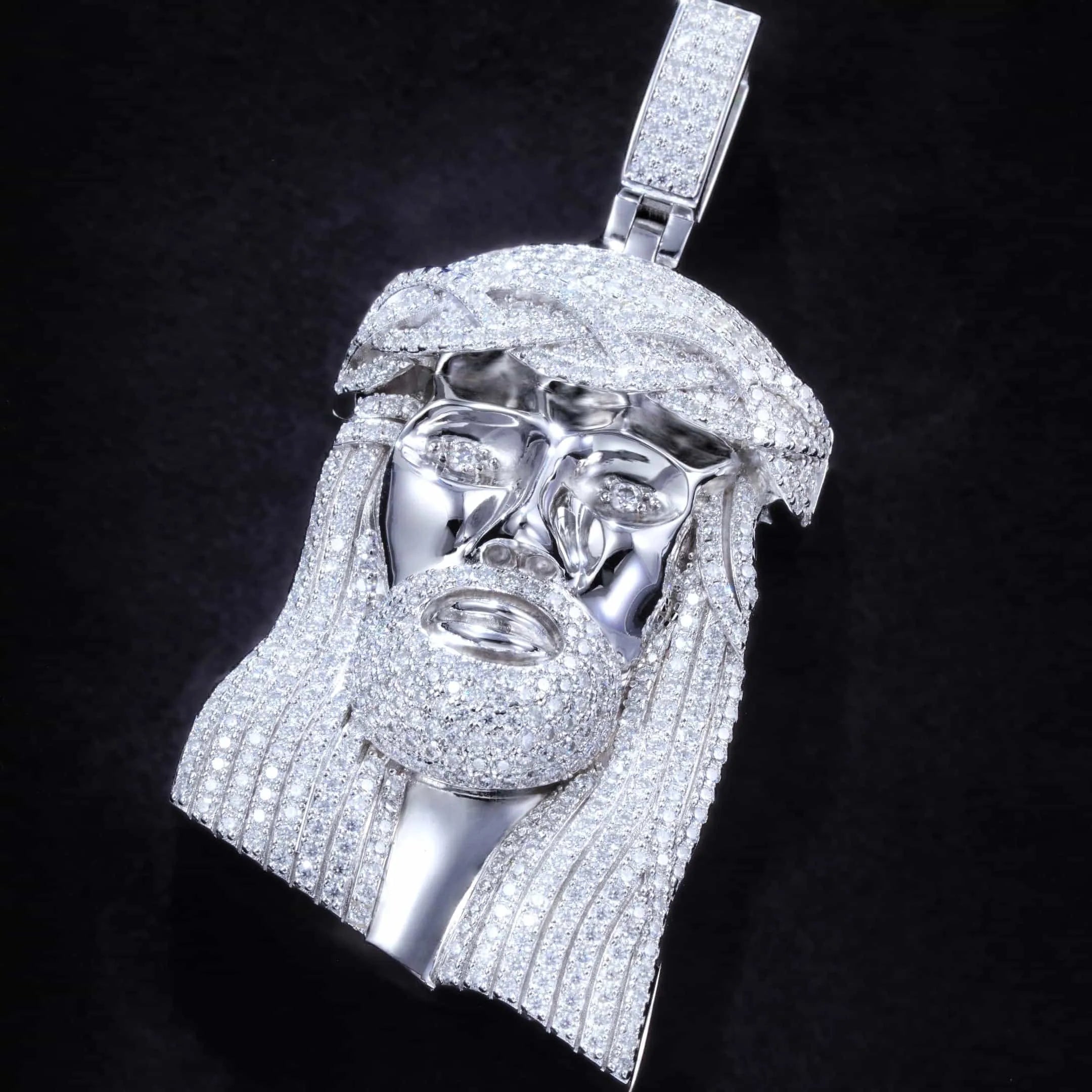 925S & VVS Moissanite Jesus In White Gold