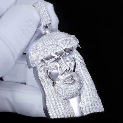 925S & VVS Moissanite Jesus In White Gold