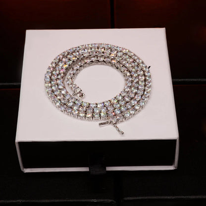 3mm 18K Gold-Plated Iced BlingBling Tennis Chain