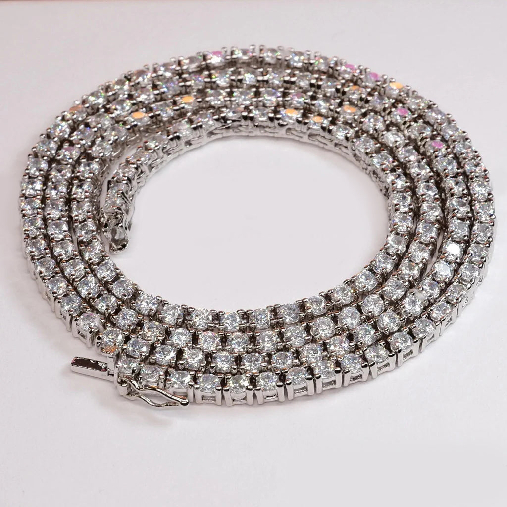 3mm 18K Gold-Plated Iced BlingBling Tennis Chain
