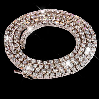 3mm 18K Gold-Plated Iced BlingBling Tennis Chain