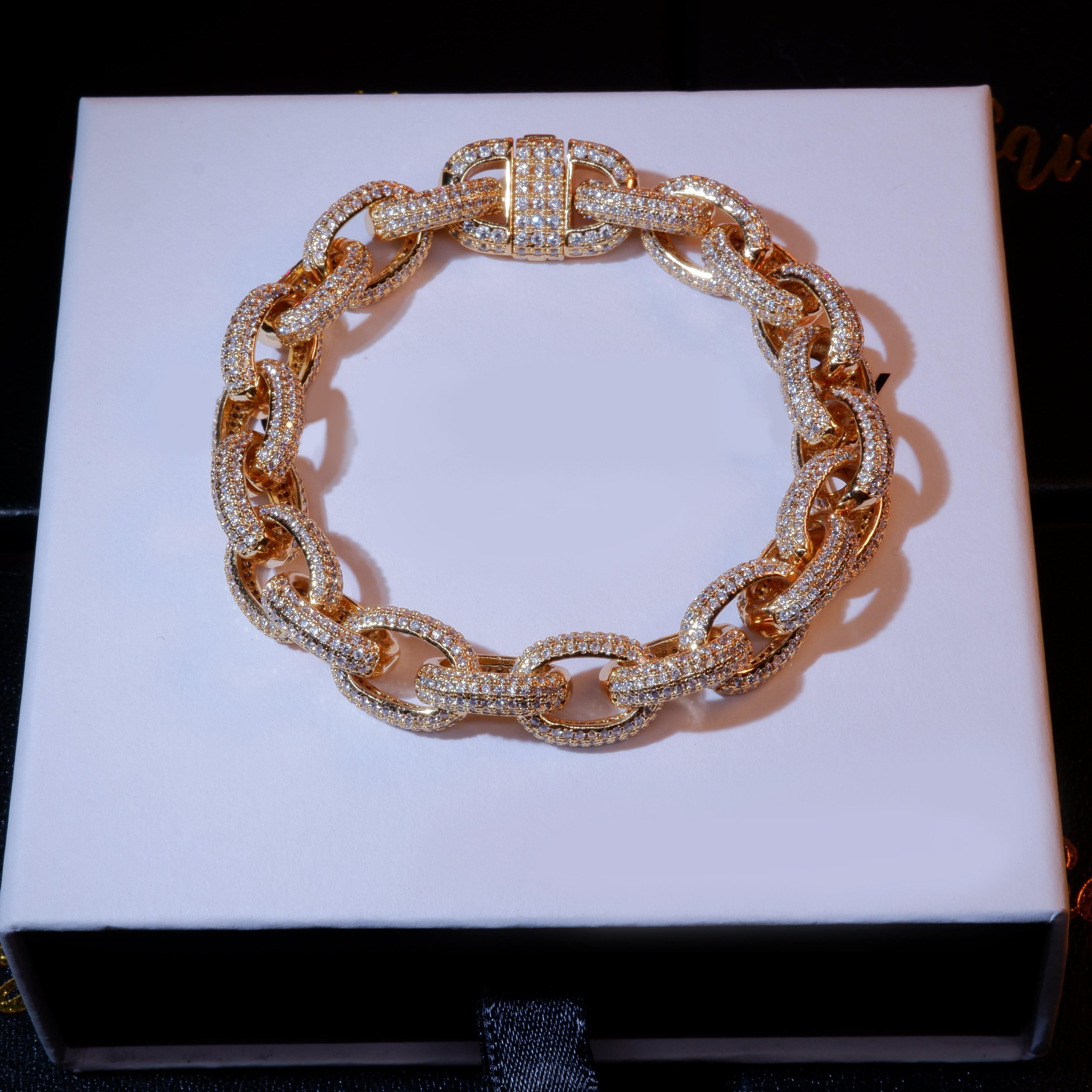 18K Gold-Plated Rope Link Bracelet