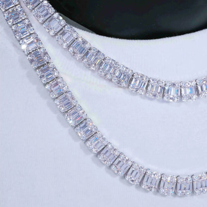 8mm Iced Square Baguette Tennis Chain