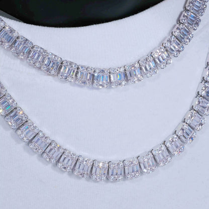 8mm Iced Square Baguette Tennis Chain