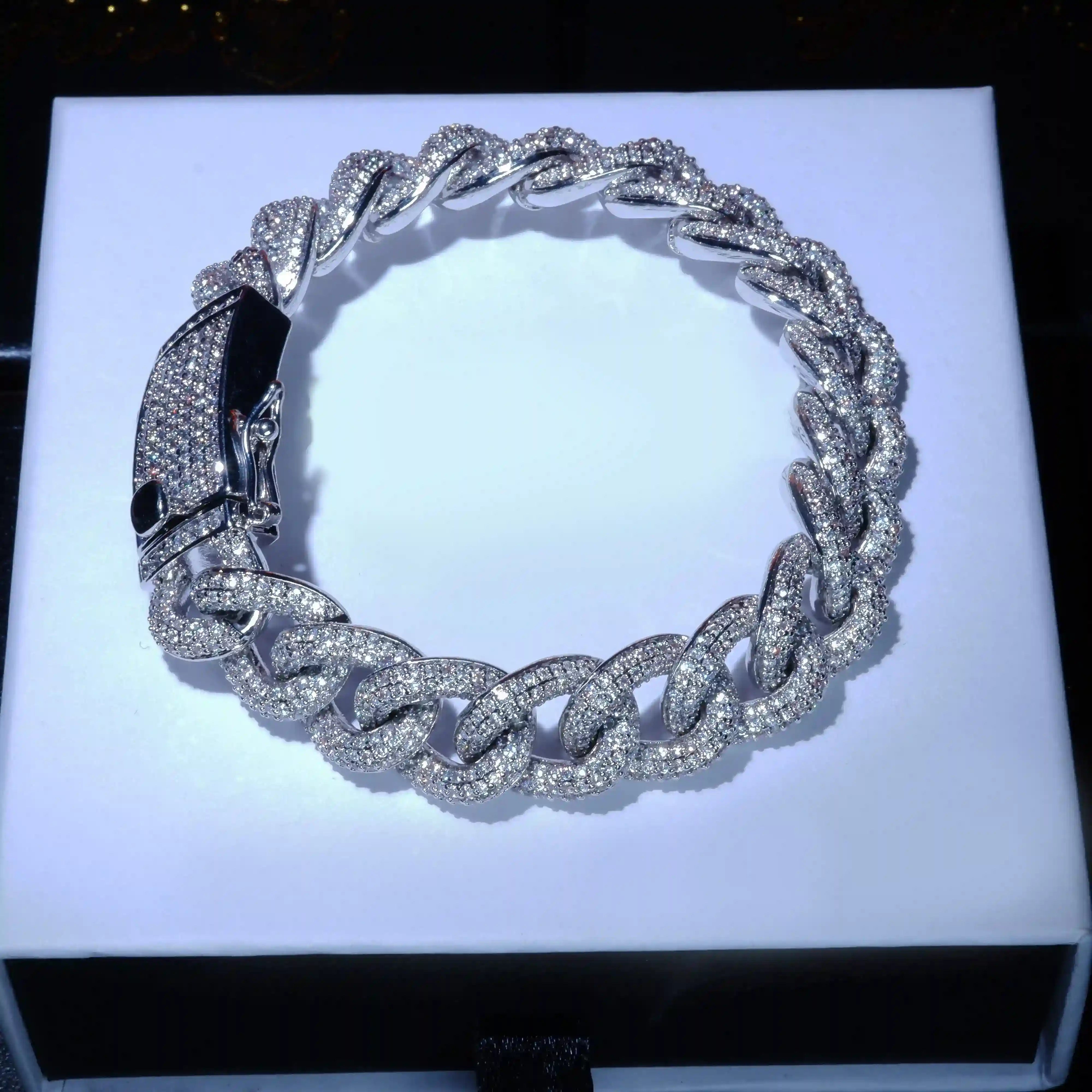 Solid Ice Cuban Link Bracelet - 15mm