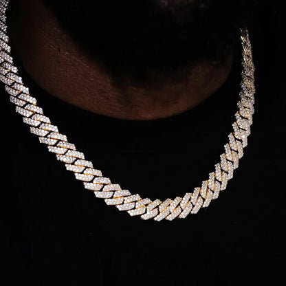 Prong Cuban Link Chain & Bracelet Bundle in 18K Gold - 14mm