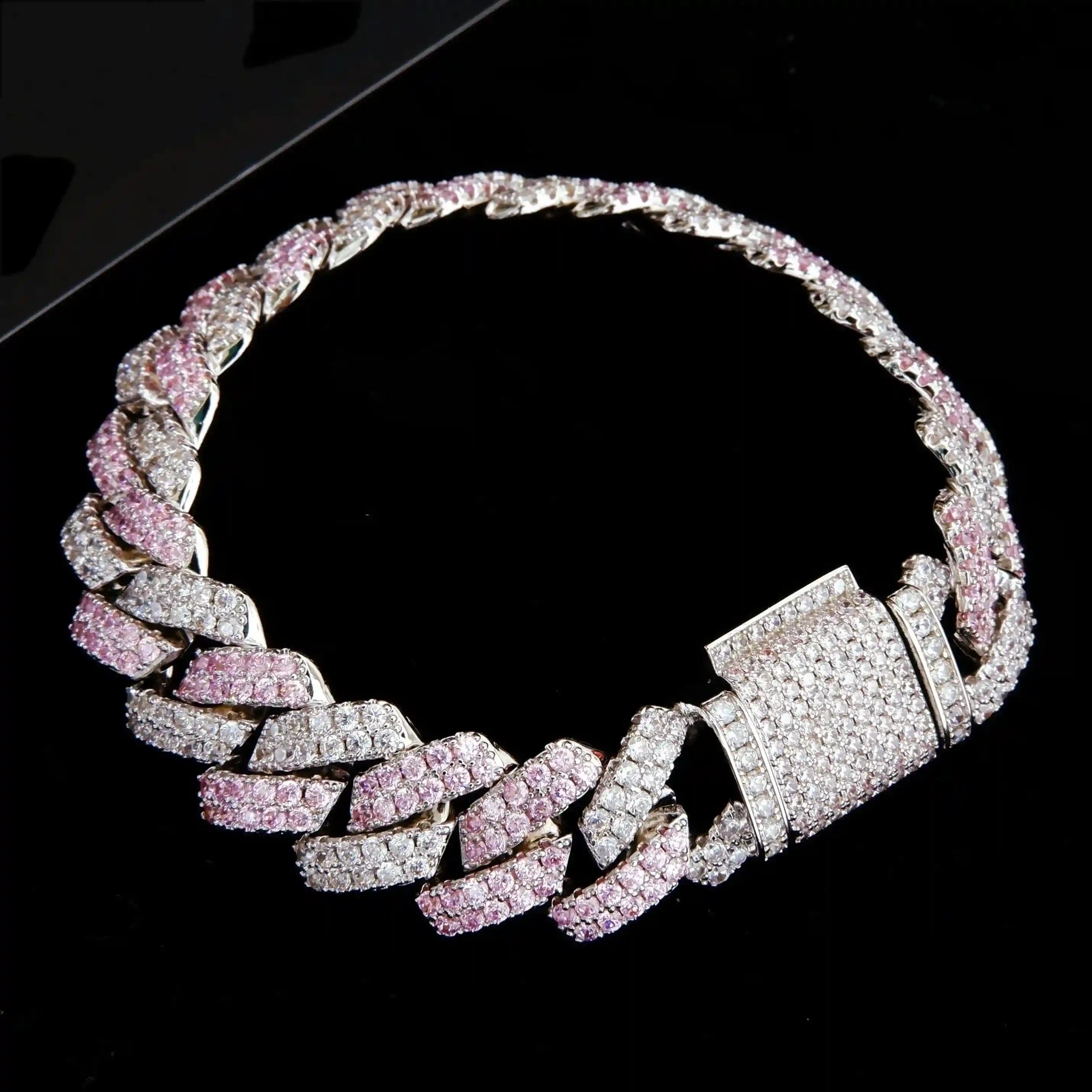 Iced Rhombic Cuban Bracelet - 13mm